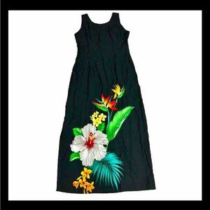❤️3/$15❤️Vintage Hawaiian Maxi Dress Size M